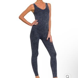 Sleeveless Ribbed Jumpsuit